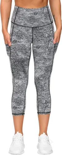Miniatura 4 de The Gym People - Pantalones deportivos gruesos de tiro alto, con bolsillos y control de abdomen, leggings para entrenar, correr, hacer yoga
