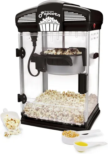 Miniatura 3 de West Bend Stir Crazy - Máquina de palomitas de cine con palomitas gourmet, máquina de hacer palomitas con caldera antiadherente, herramienta de Negro