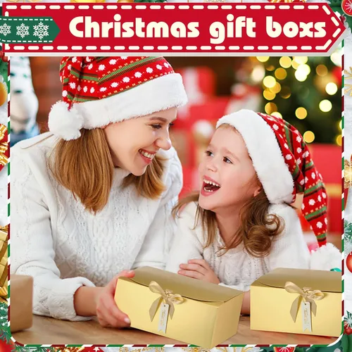 Miniatura 3 de Maxcheck Juego de 36 cajas doradas para propuesta de dama de honor, cajas de regalo doradas con tapas de 10 x 8 x 4 pulgadas con cinta