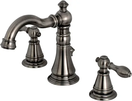 Miniatura 9 de Kingston Brass FSC1970AL - Grifo de baño clásico inglés extendido, negro mate, 8 x 5.19 x 6 pulgadas Mate negro