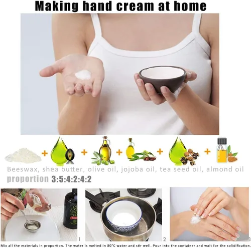 Miniatura 6 de Bolitas de cera de abeja blanca Howemon 2LB 100% Puras y Naturales Triple Filtro para Cuidado de la Piel, Cara, Cuerpo y Cabello Suministros