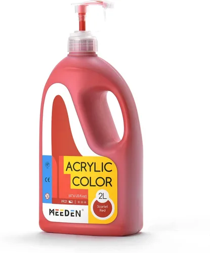 Miniatura 8 de MEEDEN Pintura acrílica azul cerúleo con tapa de bomba, 1/2 galón (2 litros/67.6 onzas), cuerpo suave, no tóxico, color rico en pigmentos, perfecta