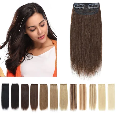 Miniatura 26 de SEGO 2 extensiones de cabello corto con clip de 4 pulgadas, 0.56 oz, 100% cabello humano para mujeres con cabello adelgazante que añade volumen