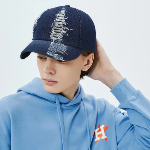 Miniatura 3 de XYIYI Gorra de béisbol vintage desgastada de algodón ajustable para mujeres y hombres