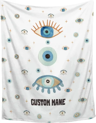 Miniatura 10 de Manta contra el mal de ojo para recién nacidos, manta de envoltura ultra suave, manta energética, de felpa, ligera, acogedora y transpirable, manta