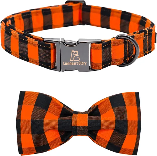 Miniatura 17 de Lionheart glory - Collares de perro de Halloween, collar de perro de otoño, lazo rosa, collar para perros pequeños, niños y niñas, calabaza, arcos