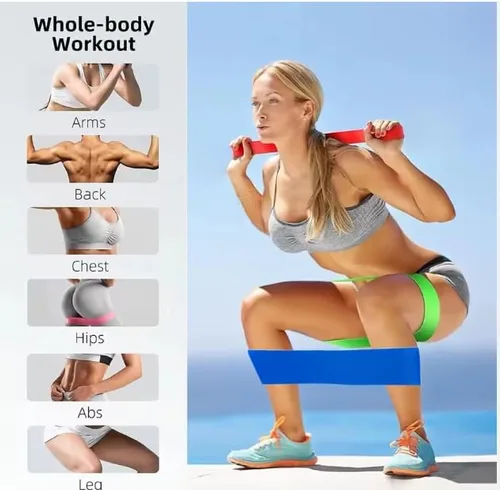 Miniatura 2 de Maxx Power - Juego de mini bandas elásticas de resistencia para yoga, 5 niveles de fuerza, material TPE duradero, bandas de entrenamiento