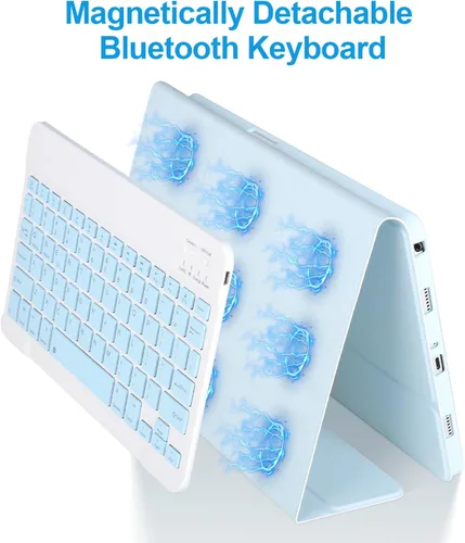 Miniatura 4 de Funda de teclado para Samsung Galaxy Tab A9+/Plus de 11 pulgadas 2023 (SM-X210/X216/X218), funda con teclado para Samsung Tab A9+ con soporte para S