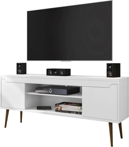 Miniatura 11 de Manhattan Comfort Bradley - Soporte de TV moderno de mediados de siglo para televisores de hasta 60 pulgadas, centro de entretenimiento para sala