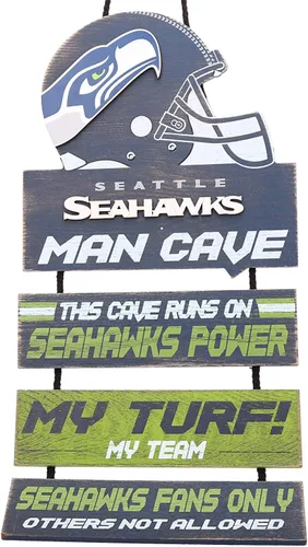 Miniatura 20 de NFL Team Logo Mancave Man Cave Hanging Wall Sign