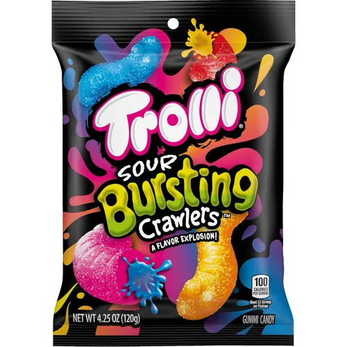 Miniatura 3 de Trolli Sour Bursting Crawlers - Caramelos de gomitas ácidas, 4.25 onzas (Paquete de 12)