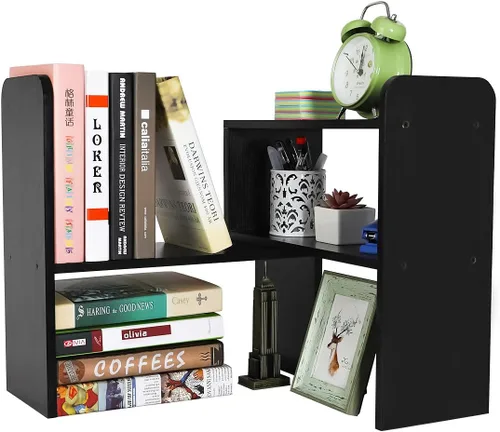 Miniatura 16 de PAG Organizador de Escritorio Estante de Escritorio Estantería Ajustable de Encimera Estantes de Mesa Pequeños Organizador de Libros Organización
