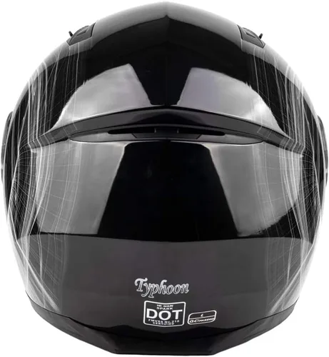 Miniatura 5 de Casco de motocicleta modular para adultos DOT con anteojos de sol retráctiles de cara completa abatibles Typhoon TH158