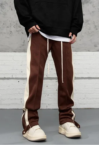 Miniatura 30 de Pantalones deportivos de gamuza sintética para mujer, pantalones de baile acampanados para hombre