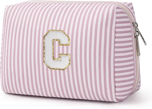 Miniatura 173 de Narwey Bolsa de maquillaje con inicial, regalos de graduación para adolescentes, niñas, niños y adolescentes, cosas de moda de 6 a 18 años, bolsa
