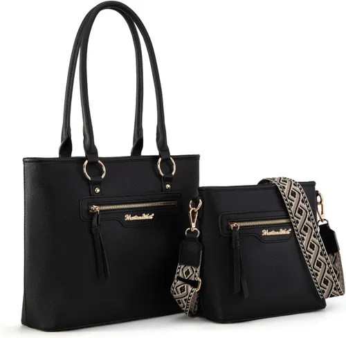 Miniatura 10 de Montana West 2 piezas de conjuntos de bolsos para mujer, grandes bolsos de mano, lindos bolsos cruzados