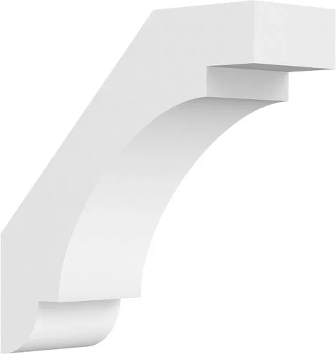 Ekena Millwork BRCP03X10X10ASP Rodillera estándar de PVC de grado arquitectónico Aspen de 3 pulgadas de ancho x 10 pulgadas de profundidad x 10
