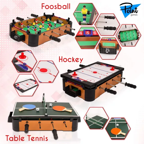 Miniatura 4 de Point Games Mesa de hockey, mini juegos de mesa para niños, juego de arcade para niños y niñas, gran regalo para niños a partir de 3 años
