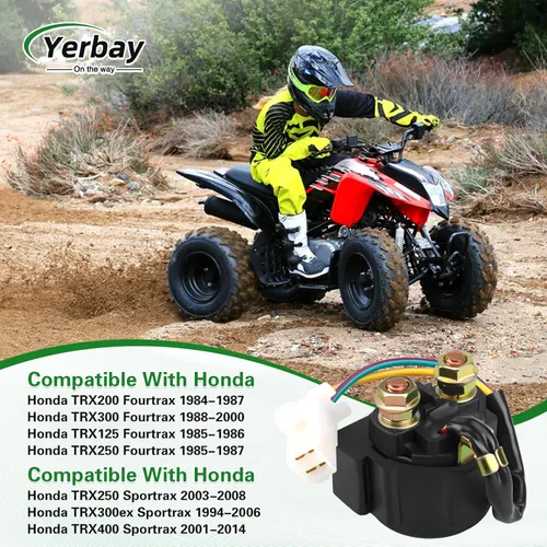 Miniatura 2 de Relé de solenoide de arranque para Honda TRX300 Fourtrax 300 1988-2000 / TRX200 Fourtrax 200 1984 / TRX250 Fourtrax 250 1985-1987 / TRX250 Sportrax