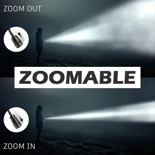 Miniatura 2 de Favorlite - Luz de trabajo magnética de 500 lúmenes, linterna de cuello de cisne con zoom, cuello flexible de 11 pulgadas, cabeza delgada de 1.14