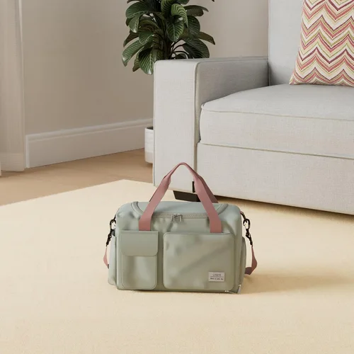 Miniatura 177 de Pequeña bolsa de gimnasio para mujer, bolsa de viaje con compartimento para zapatos