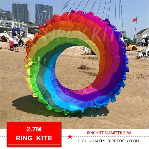 Miniatura 3 de HFLY - Cometa inflable suave de 8.9 ft para adultos, anillo de nailon, línea de cometa, colgante de lavandería