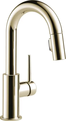 Miniatura 5 de Delta Faucet Trinsic - Grifo de barra negro mate con rociador extraíble, grifo de fregadero de barra negra de un solo agujero, grifos de barra