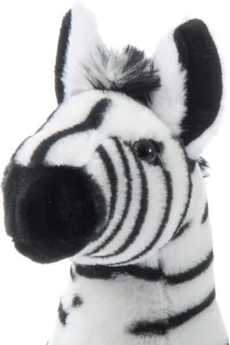 Miniatura 4 de The Petting Zoo Peluche de cebra, regalos para niños, animales salvajes del zoológico Onez, juguete de peluche de cebra de 12 pulgadas