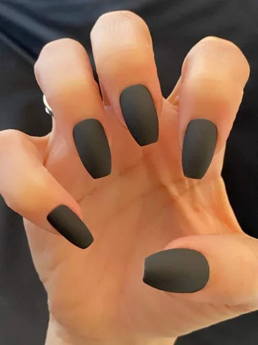 Miniatura 4 de Esmalte de uñas negro mate, esmalte negro, esmalte de uñas crema mate: carbón
