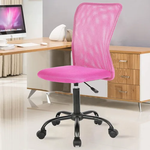 Miniatura 11 de Silla de oficina de malla con soporte lumbar, silla de escritorio ergonómica, moderna, negra