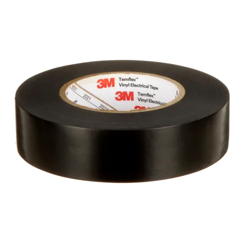 Miniatura 11 de 3M Temflex Cinta Eléctrica de Vinilo Multiusos 165, Negra, 3/4 pulg x 60 pies (19 mm x 18 m), Paquete de 10 Rollos Negro