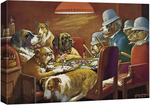 Miniatura 10 de Cuadro Wall26 de perros jugando al póquer por C. M. Coolidge
