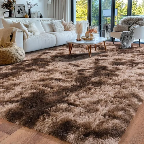 Miniatura 140 de Alfombras de área de 8x10 para sala de estar, alfombra shaggy grande ultra suave y esponjosa para dormitorio, alfombras de felpa mullida Blanco crema