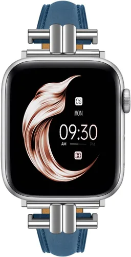Miniatura 10 de Juntan Correa delgada de cuero compatible con Apple Watch 38mm 40mm 41mm 42mm 44mm 45mm 46mm 49mm, pulsera de reloj de cuero genuino en forma de I