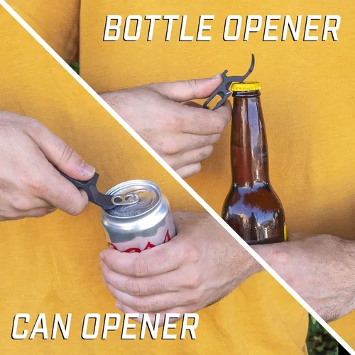 Miniatura 5 de GoPong Abridor de escopeta de cerveza definitivo, paquete de 10 llaveros, ideal para recuerdos de fiesta, portón trasero y más, elige tu color Gris