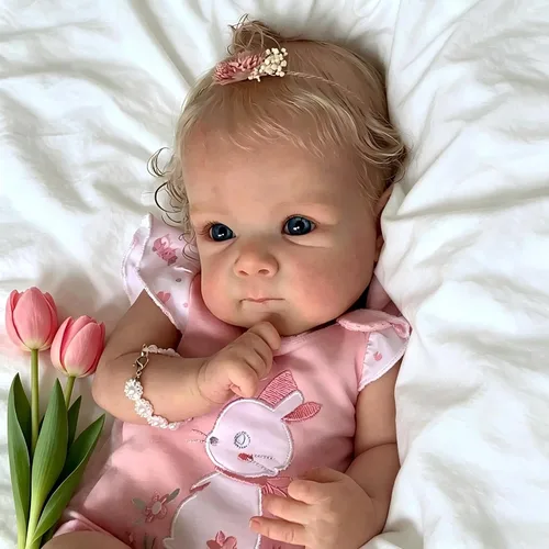 Miniatura 5 de iCradle Preciosa muñeca de bebé Reborn de 18 pulgadas, cuerpo suave, de silicona, realista, muñeca recién nacida, juguete para niños a partir de 3