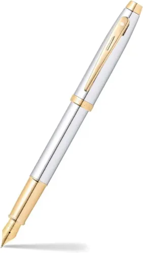 Miniatura 5 de Sheaffer 100 Bolígrafo de laca negra brillante con ribete cromado pulido