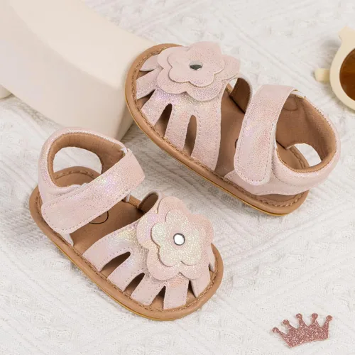 Miniatura 126 de Meckior Sandalias de verano con punta abierta y suave de piel sintética para bebés y niñas pequeñas