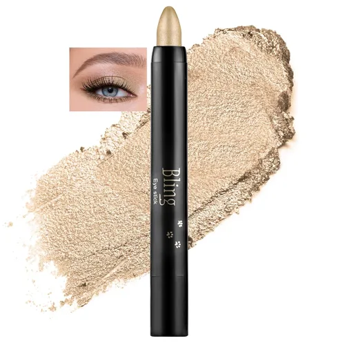 Miniatura 19 de Boobeen Lápiz de sombra de ojos impermeable, lápiz de sombra de ojos en crema brillante para maquillaje de ojos con purpurina, fácil de usar (012#)