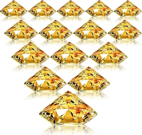 Miniatura 11 de Boao Paquete de 24 tarjeteros de mesa de acrílico con diamantes de cristal, decoración de fiesta de diamantes para bodas, mesa del hogar (rosa)
