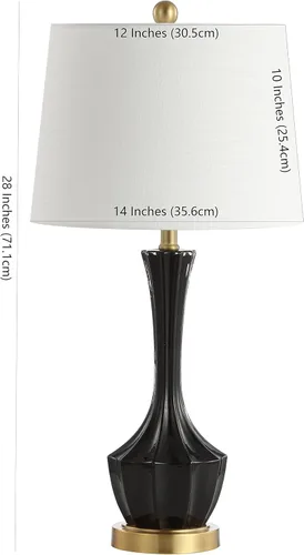 Miniatura 4 de SAFAVIEH Lighting Collection Ronan - Lámpara de mesa moderna y contemporánea de 28 pulgadas para dormitorio, sala de estar, oficina, escritorio