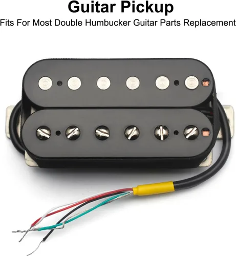 Miniatura 2 de SAPHUE Alnico 2 Pastilla de Guitarra Eléctrica N-50 7-8K/B-52 8-9K Humbucker Alnico II Pickup Repuestos de guitarra de doble bobina (negro)