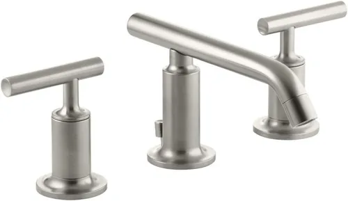 Miniatura 26 de KOHLER K-14408-4-2MB Purist - Grifo de lavabo de baño generalizado, 3 agujeros, manijas de palanca alta generalizadas y boquilla de cuello de cisne