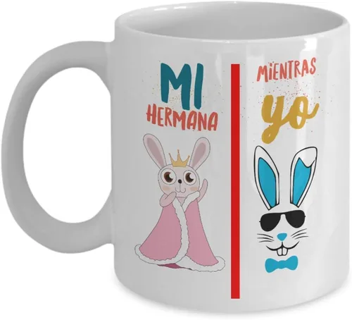 Miniatura 5 de Regalo para hermano Taza de cafe para hermana Perfecto regalo para graduados, profesionales y estudiantes Vaso con afirmaciones positivas