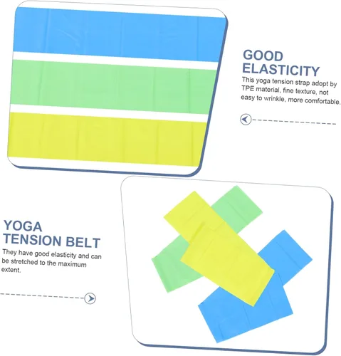 Miniatura 3 de Juego de 3 bandas de resistencia elásticas para ejercicio, entrenamiento de espalda y hombros para yoga y entrenamientos en casa
