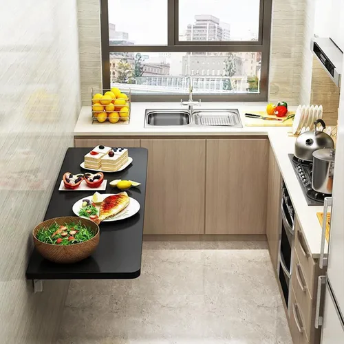 Mesa plegable de pared para montaje en pared, mesa plegable de pared resistente, complemento perfecto para oficina, lavandería, hogar, bar, cocina y