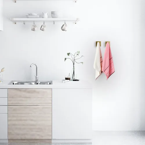 Miniatura 7 de TASTOS Ganchos para Toallas de Baño Dorados Cepillados, Paquete de 2 Ganchos de Acero Inoxidable para Abrigatos y Ropa, Gancho de Pared Resistente