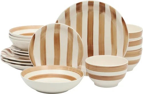 Miniatura 28 de Gibson Home Dempsey Road - Juego de vajilla de gres de 12 piezas – Servicio para 4, platos y cuencos redondos negros, juego moderno de platos