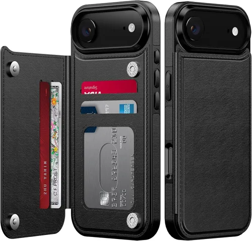Miniatura 144 de FUNMIKO Funda tipo cartera para iPhone 13 con tarjetero, bloqueo RFID, protección de grado militar y obras de arte impresas con rayos UV, cierre