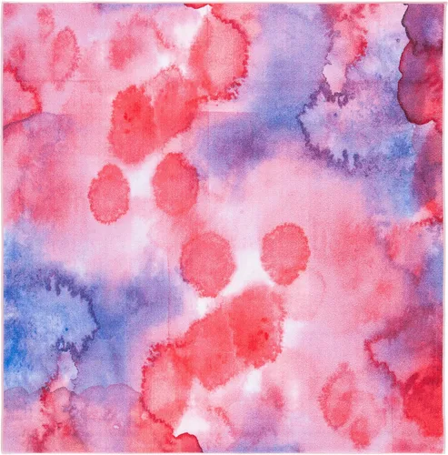 Miniatura 8 de SAFAVIEH Colección de pinceles de pintura para alfombras lavables, alfombra de 2 pies 2 pulgadas x 8 pies, fucsia y lavanda, antideslizante y fácil
